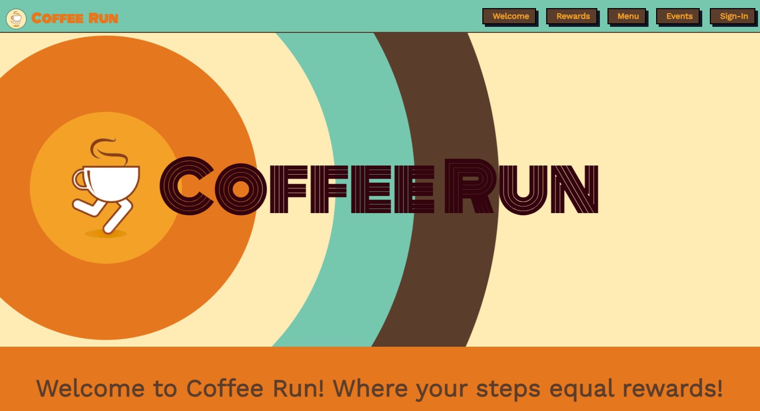 Harper College student website Coffee Run